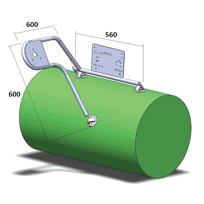 Стойка рулевая с креплением на баллон надувной лодки 25мм в Раменском