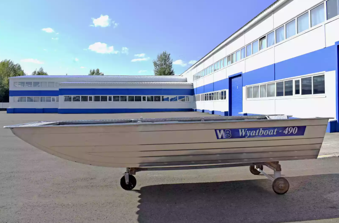 Алюминиевая лодка Wyatboat-490 Jonboat в Раменском