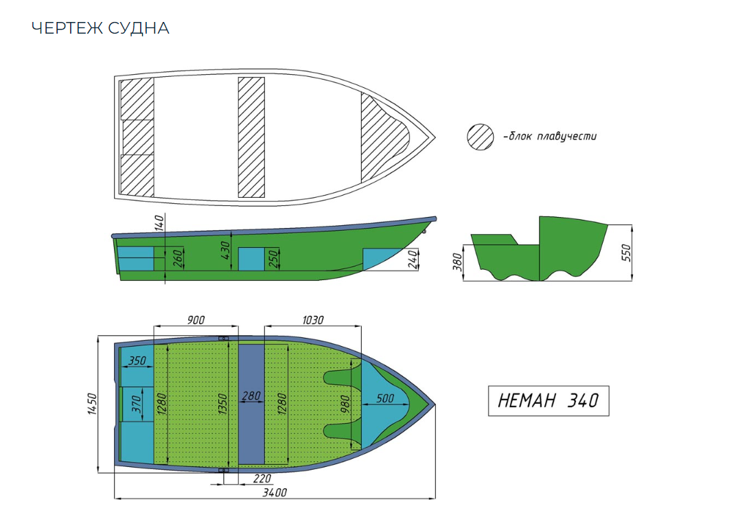 Стеклопластиковая лодка Neman-340 (тримаран) в Раменском