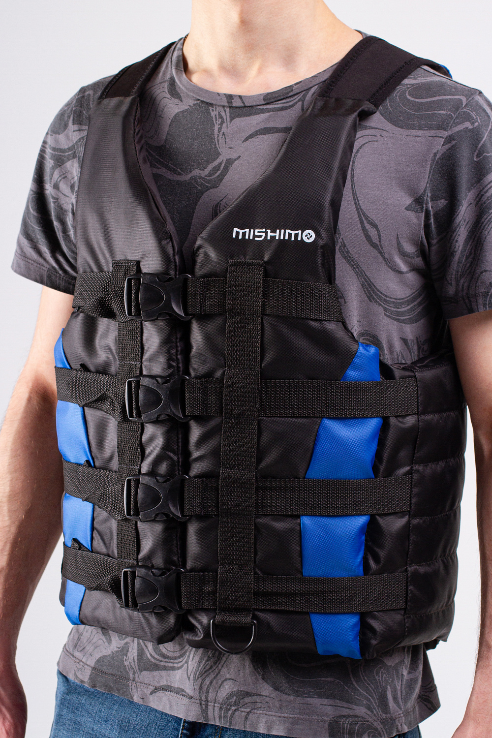 Жилет спасательный MISHIMO PRO Премиум качества Черно-синий в Раменском