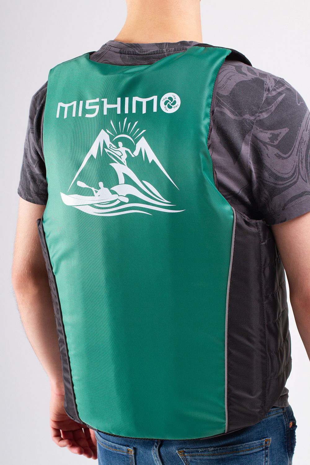 Жилет спасательный MISHIMO PRO Премиум качества Черно-зеленый в Раменском