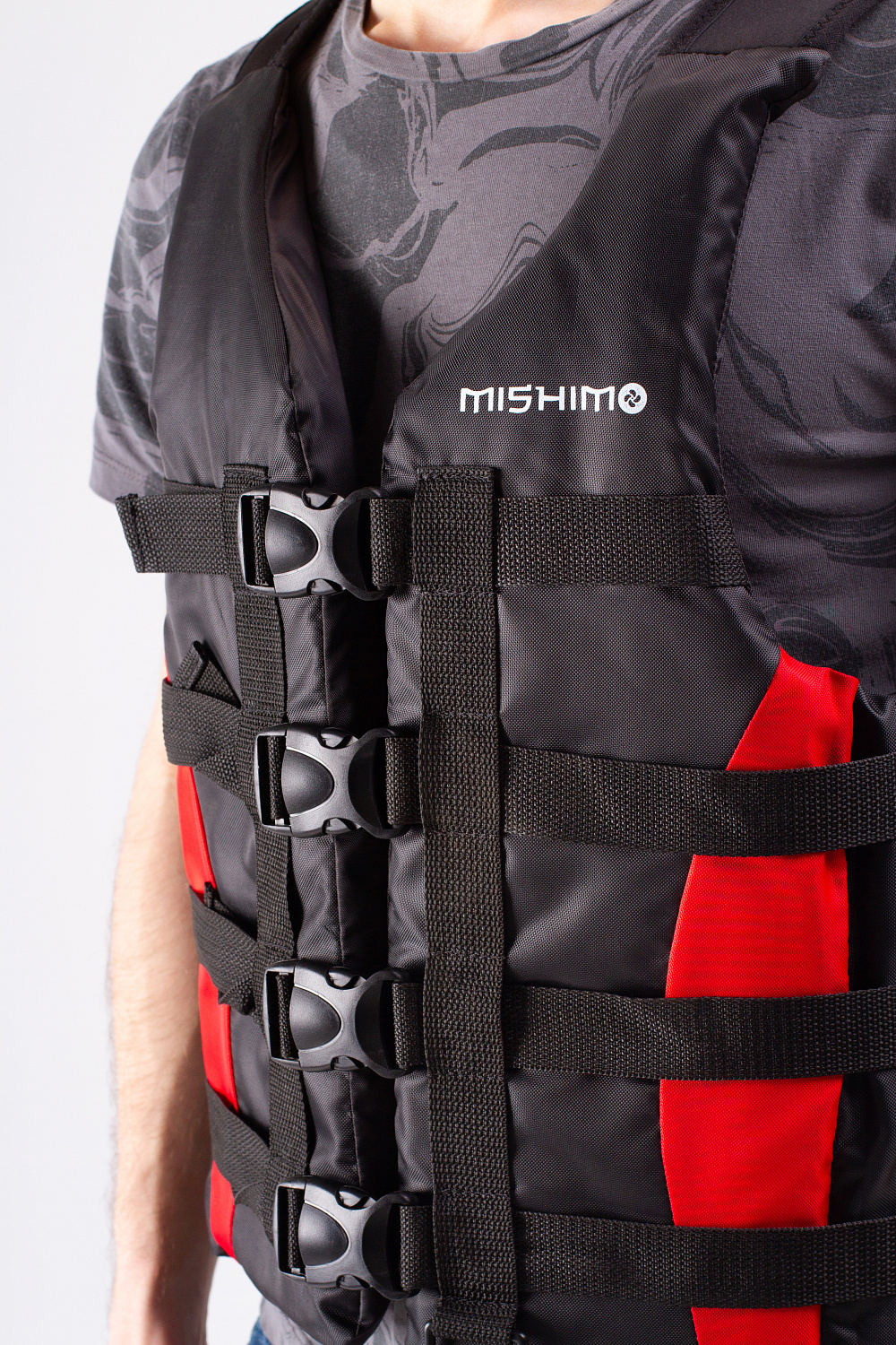 Жилет спасательный MISHIMO PRO Премиум качества Черно-красный в Раменском